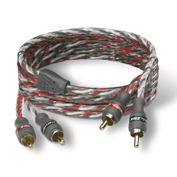 RCA-kabel 1 meter - MTX AUDIO - ZNX1.2 - ZeroNoise Stereo 100% - Koppar HyperTwist UltraFlex symmetrisk anti-parasitisk