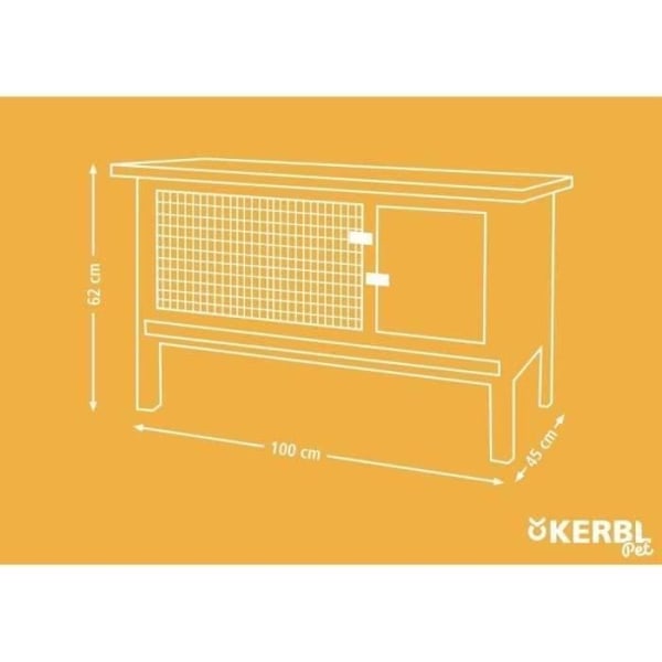 KERBL - FRED gnagarbur 100 x 45 x 62 cm