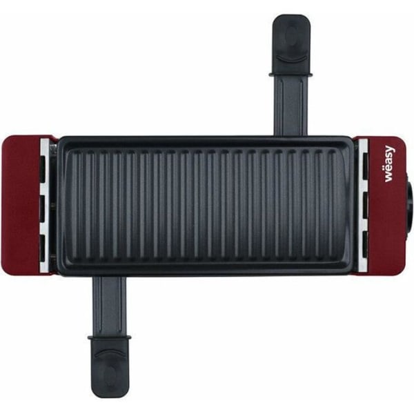 WEASY TAK12 - Anslutbar raclettemaskin för 2 personer - 400W - Non-stick beläggning - Röd