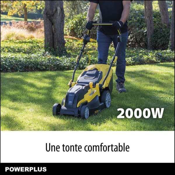 POWERPLUS Elektrisk gräsklippare 2000W 42cm - Mulching