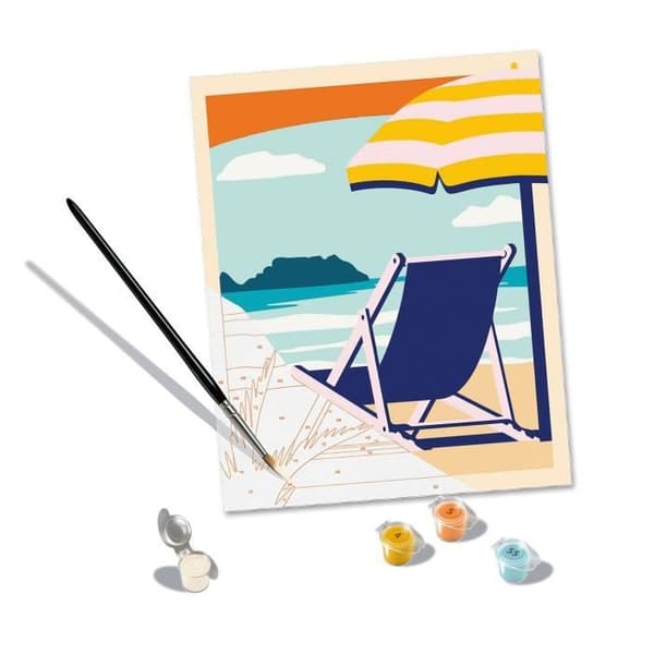 CreArt 24x30 cm Relax at the Beach, Vuxen, Måla efter siffror, 23897, Ravensburger
