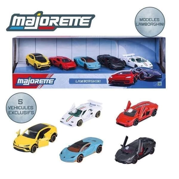 MAJORETTE - Majo Lamborghini 5-pack presentförpackning - från 3 år