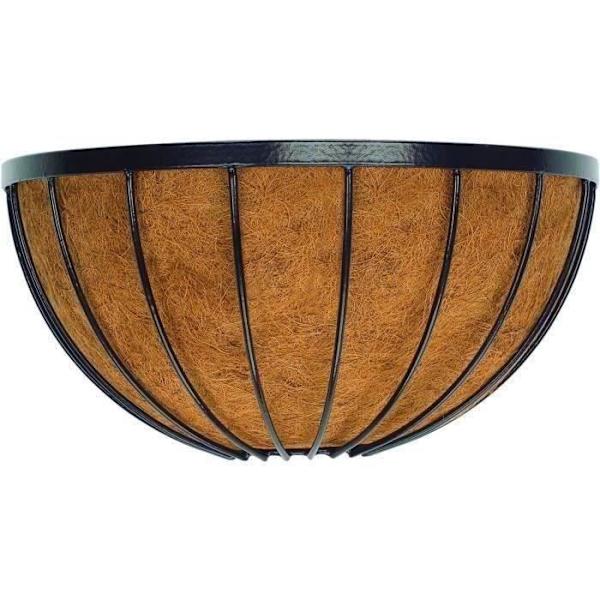 Väggkorg + kokos - TRÄDGÅRD ID georgisk - 40x20 H20 cm - Premium kokosnöt - Fast struktur - Djup för växtutveckling