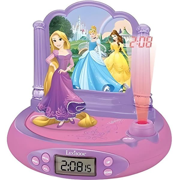 LEXIBOOK - DISNEYPRINSESSER - Barn med radioväckarklocka med projicerade bilder
