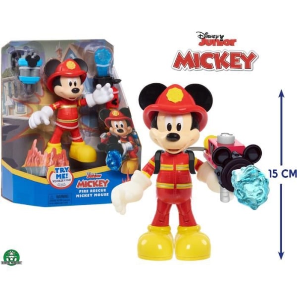 Disney - Mickey brandman 15 cm, artikulerad, barnleksak på 3 år gammal, MCC20