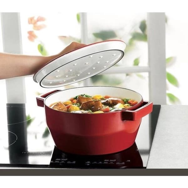 PYREX Rund långsam spis 6,3 L röd