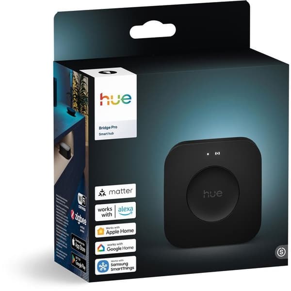 Anslutningsbrygga - PHILIPS HUE - Bridge Pro - Connected Light Hub - 150 lampor - Rörelsedetektor