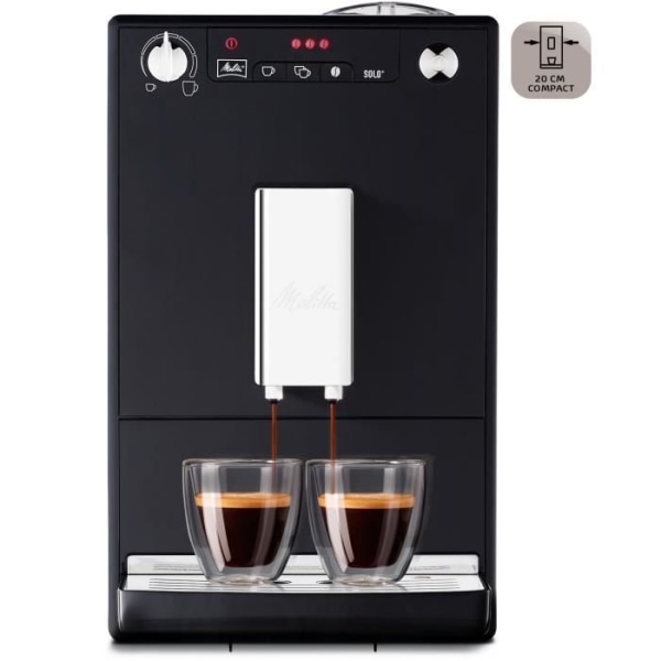 MELITTA E950-101 Automatisk espressomaskin med Caffeo Solo-kvarn - Svart