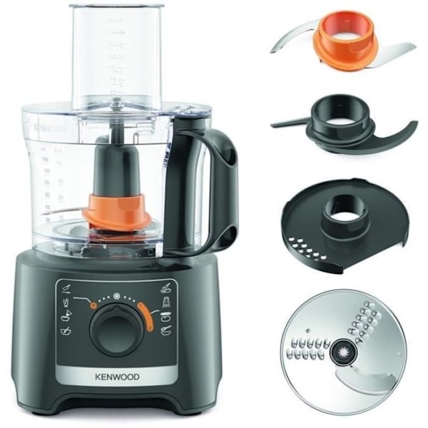 KENWOOD FDP31.020GY multifunktionsrobot - 2 hastigheter + Pulse - 800W - 2,1L skål + tillbehör