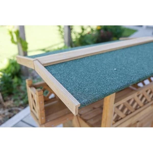Katthus - KERBL - Lodge - Trä - Brun / Grön - 77 x 50 x 73 cm