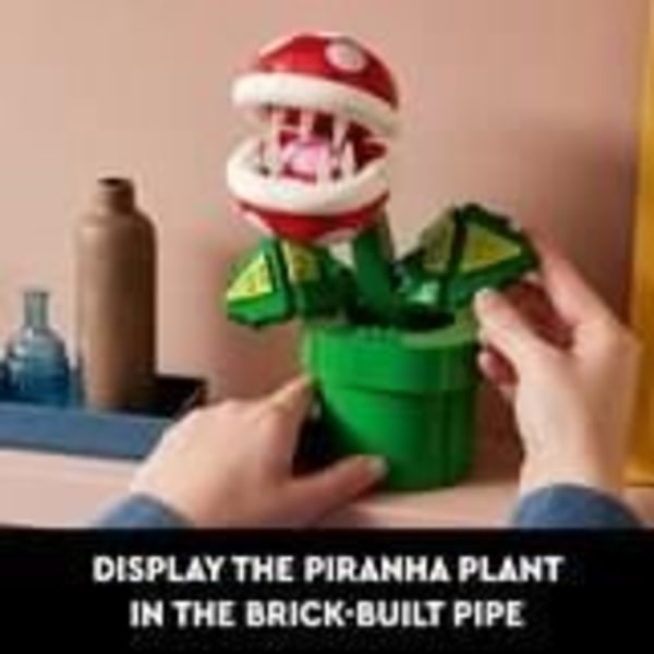 LEGO Super Mario 71426 Piranha-växt, ledad figur med rör och 2 delar, modell för vuxna, presentidé