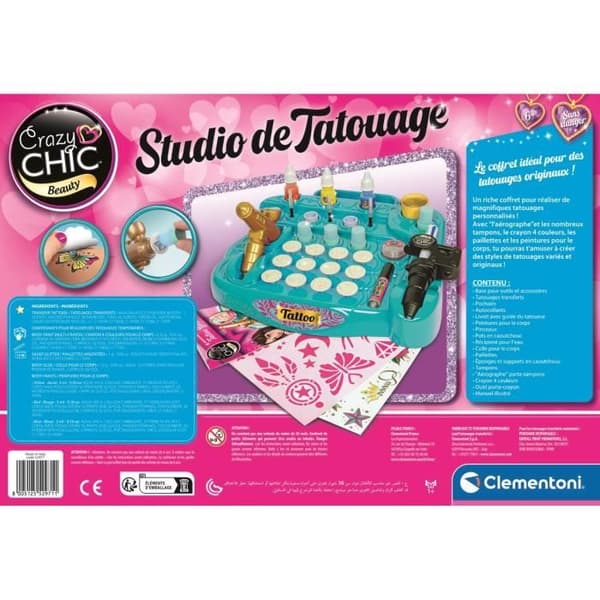 CLEMENTONI - Tatueringsstudio för barn - Från 7 år