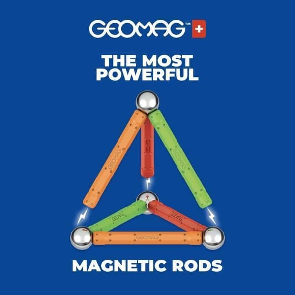 Magnetiskt byggset - GEOMAG - Supercolor - 25 delar - Magnetisk - Från 3 år