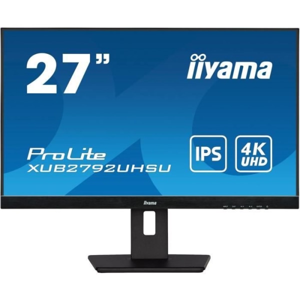 PC-skärm - IIYAMA - XUB2792UHSU-B5 - 27 IPS LED 4K 3840 x 2160 - 4ms - 60Hz - HDMI DP USB-C