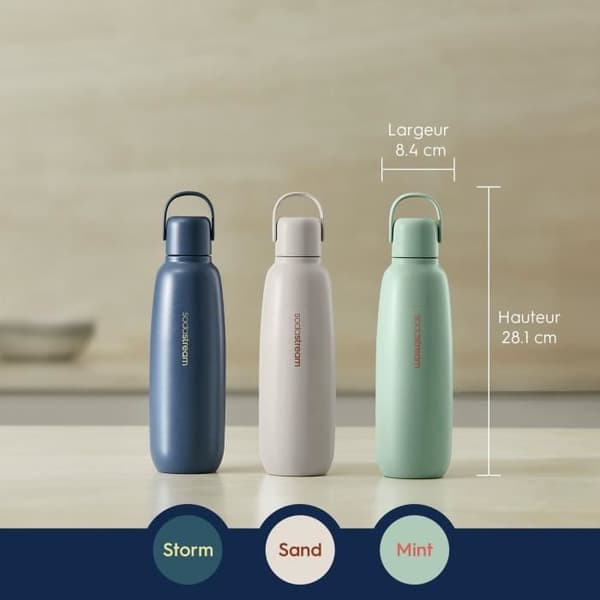 SODASTREAM Isolerad Flaska - Fizz&Go Cool - 0,9L Kapacitet - Rostfritt Stål - Blå
