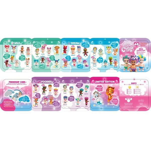 Samlarfigurer för babyn - BANDAI - BIBI CHIBIS - 5-pack - Slumpmässig modell - 5 chibifigurer inklusive 3 mystiska figurer