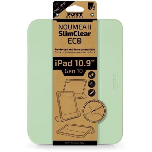 Folio iPad Gen 10 - 10.9 - PORT DESIGNS - 201353 NOUMEA 2 Slimclear - Grön