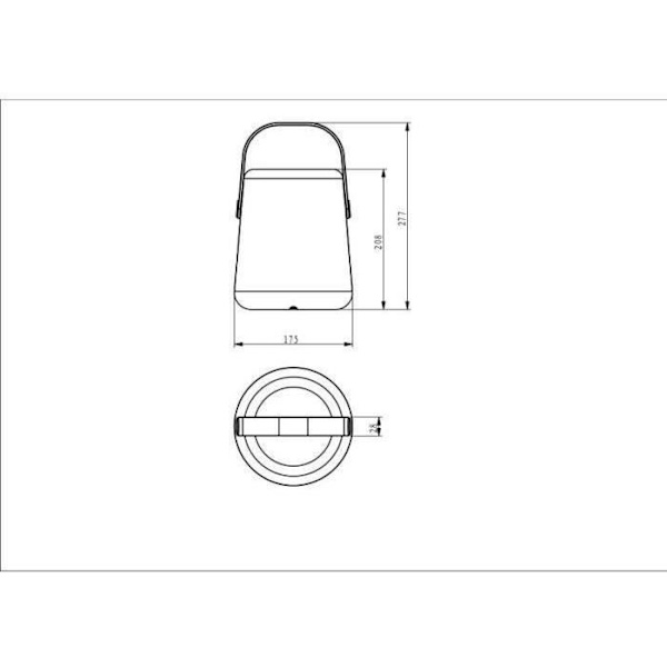 GALIX G4420 uppladdningsbar bärbar lykta - USB 9 LED - Varmvit