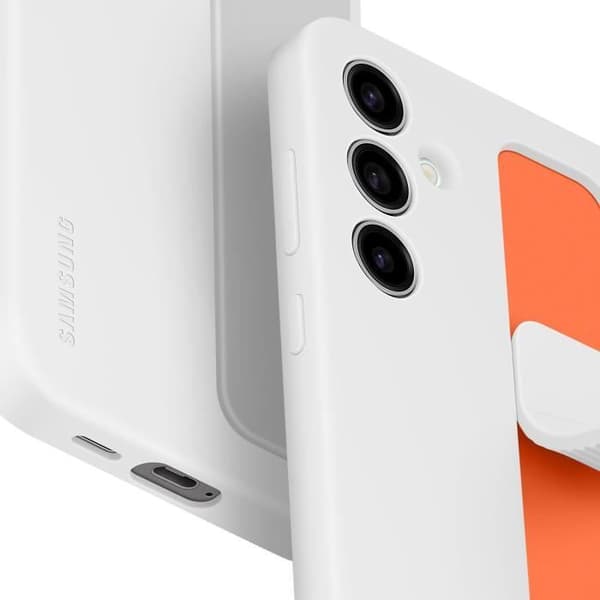 Galaxy S25+ Skal med Rem och Stativ Vitt