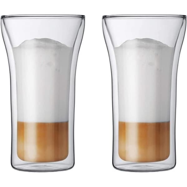 Set med 2 glas - BODUM - Assam - Dubbelväggig - 0,2 l - Transparent