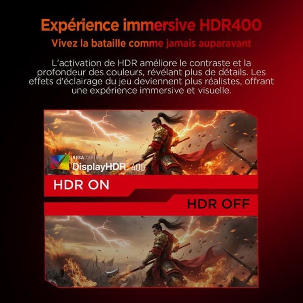 PC-spelskärm - HKC - 24 - FHD - 240Hz - Snabb IPS-panel - 1ms - G24H3D