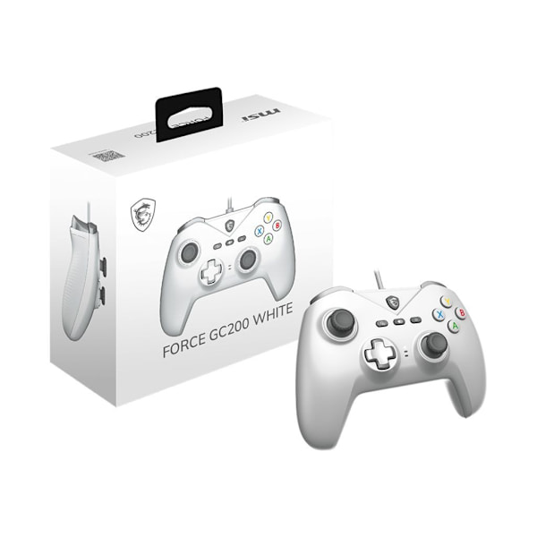 Gamepad - PC - FORCE GC200 - Kabelansluten - Vit - MSI