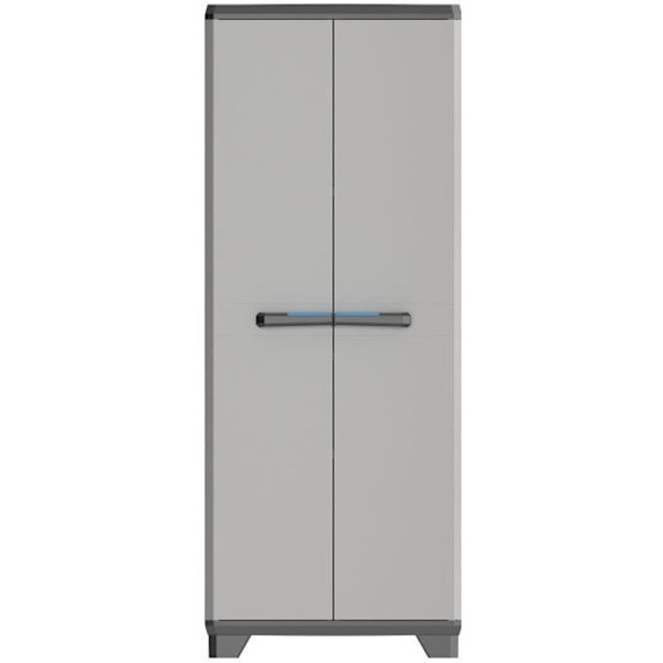 KIS Linjärt högt förvaringsskåp - 68 x 39 x 173 cm - Svart och grått