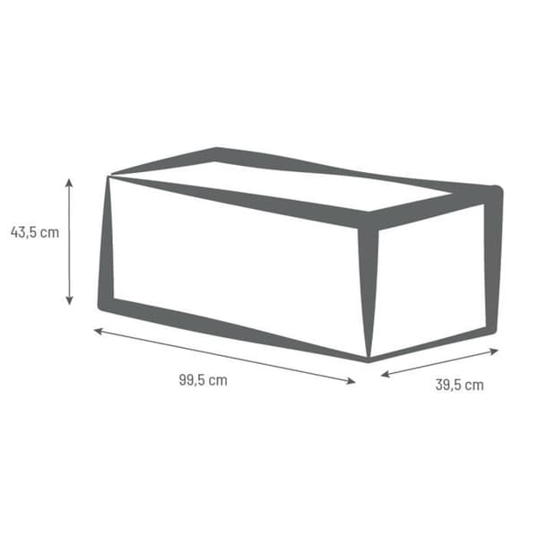 EDA Jardiniere Graphit - 99,5 x 39 x H 43 cm - 97,6 L - Vitkalkad
