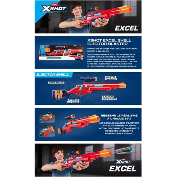 Dartblaster - ZURU XSHOT - Excel Bolt Action blaster - 8 dart - Ålder 8+