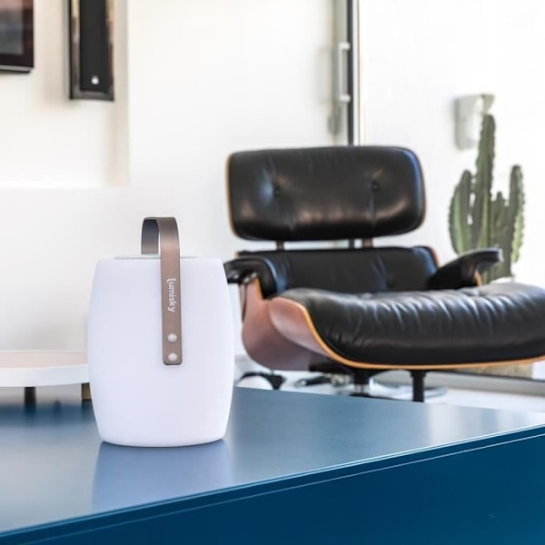 Trådlös bluetooth högtalarlampa - LUMISKY - LUCY PLAY - H31 cm - Dimbar vit och flerfärgad LED