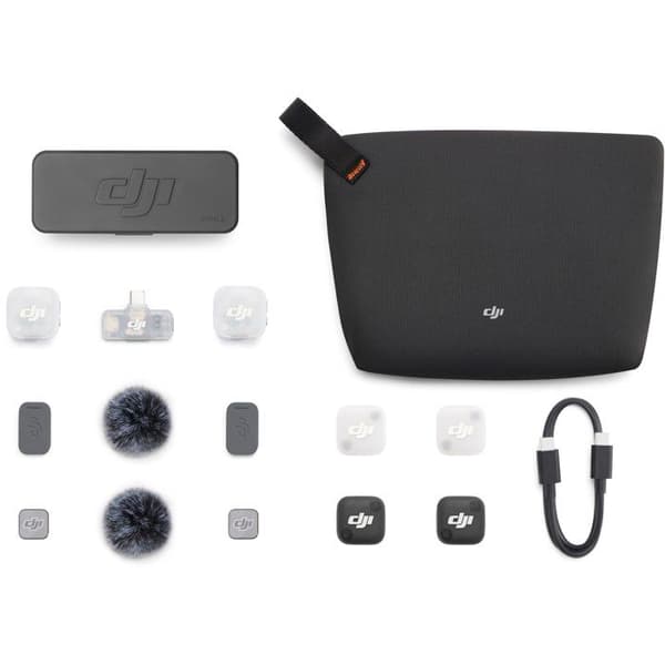 Trådlös mikrofon - DJI - Mic Mini 2 - 2 TX - 1 RX mobil - Laddningsfodral