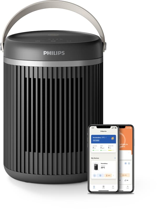 Ansluten värmefläkt - Elektrisk - 2000 W - Philips - 3000-serien - Rund - Mörkgrå