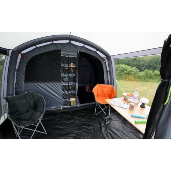 Uppblåsbart campingtält - 4 platser - KAMPA - Hayling 4 AIR - Grå och svart