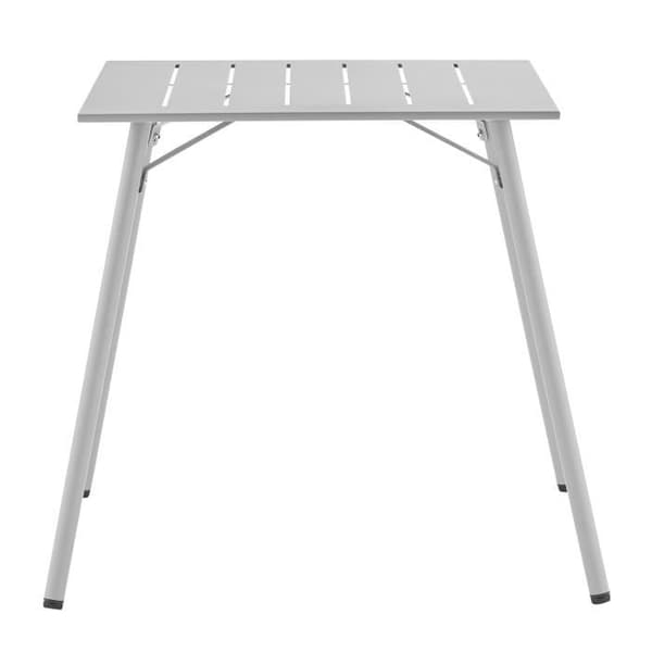 Fyrkantigt trädgårdsbord - 70 cm - Stål - Grå