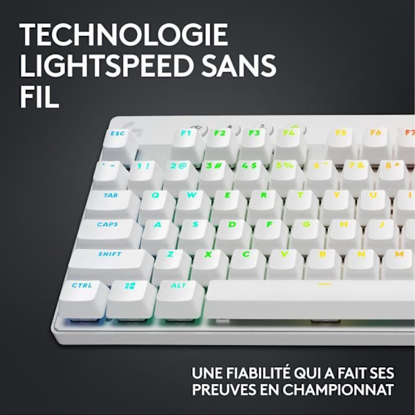 Logitech G PRO X TKL LIGHTSPEED trådlöst tangentbord - Vit