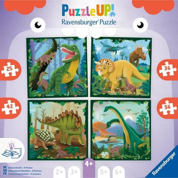 Barnpussel, Puzzle UP!, Dinosaurier, från 4 år, 12004003, Ravensburger