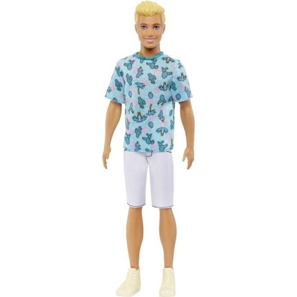 Barbie-Ken Fashionistas-Blond docka med kaktus t-shirt HJT10