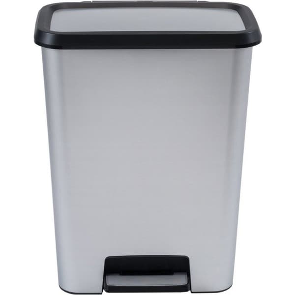 Pedalhink - CURVER - COMPATTA - 50 L - Metallic grå - Polypropylen