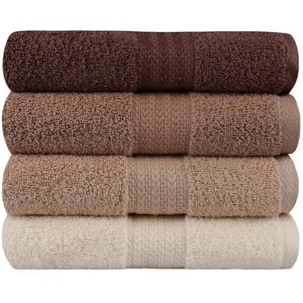 Set med 4 handdukar - 50 x 90 cm - Krämfärgad