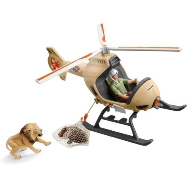 Schleich - Helicoptere Figurine for Animal Life Rescue - 42476 - Wild Life