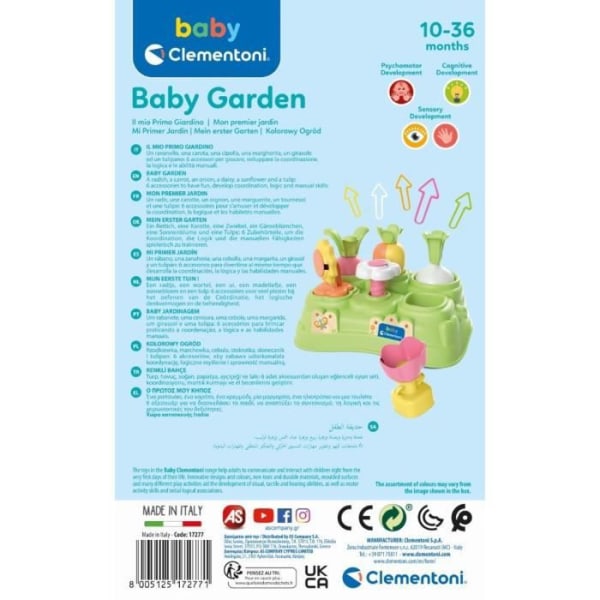 CLEMENTONI Baby - Min första trädgård - Spel för tidig inlärning - Första aktiviteter