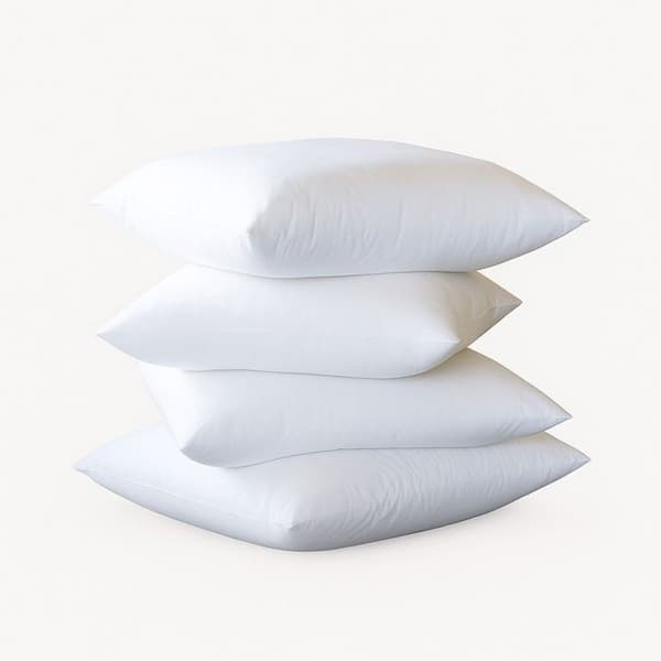 DODO - Set med 4 stora mjuka kuddar - 60 x 60 cm - 100% polyester VOLUPT'AIR - Vit