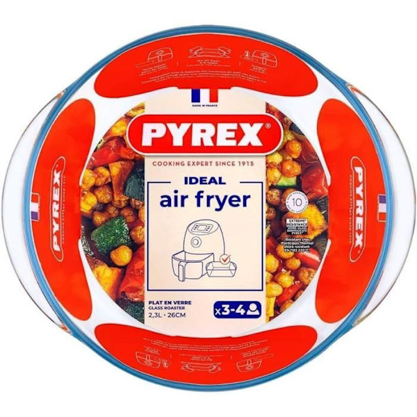 Airfryer-form - PYREX - 1450144 - Rund - Borosilikatglas - 26 cm