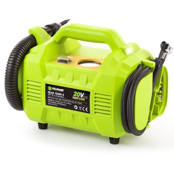 Sladdlös kompressor - FIELDMANN - 20V - 10,3 bar - 235 L/min - Batteri och laddare ingår ej