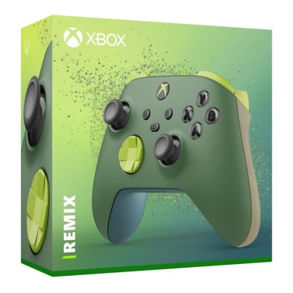 Trådlös Xbox Controller - Bluetooth - Remix Special Edition - Xbox SeriesX|S, Xbox One, Windows 10 PC, iOS och Android - Grön