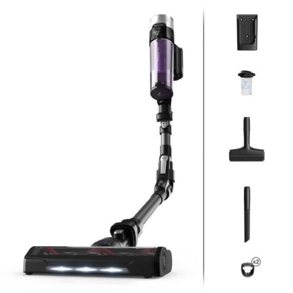 Rowenta RH2038WO Wireless Broom Vacuum, Flexible Tube, Ultra Light, 45 Min autonomy, Allergy Kit, X-Force Flex 9.60 Allergy