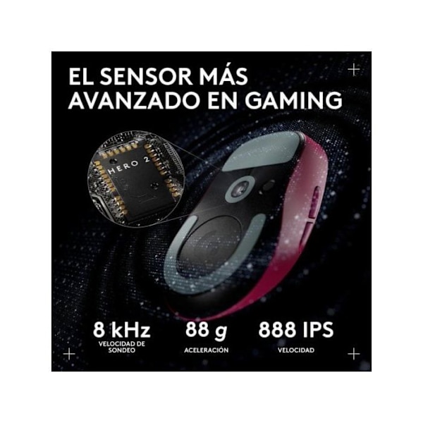 Mus - Trådlös - Logitech G - PRO X Superlight 2c - Rosa