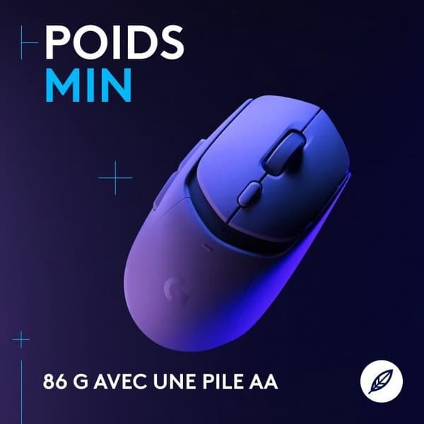 Logitech G309 LIGHTSPEED trådlös mus, lätt, LIGHTFORCE hybrid switch, HERO 25K sensor - Vit