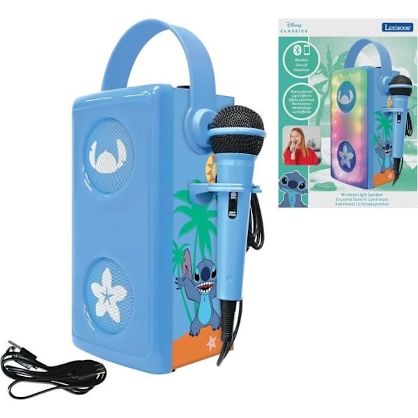 Kraftfull Stitch Lighted Bluetooth-högtalare med mikrofon