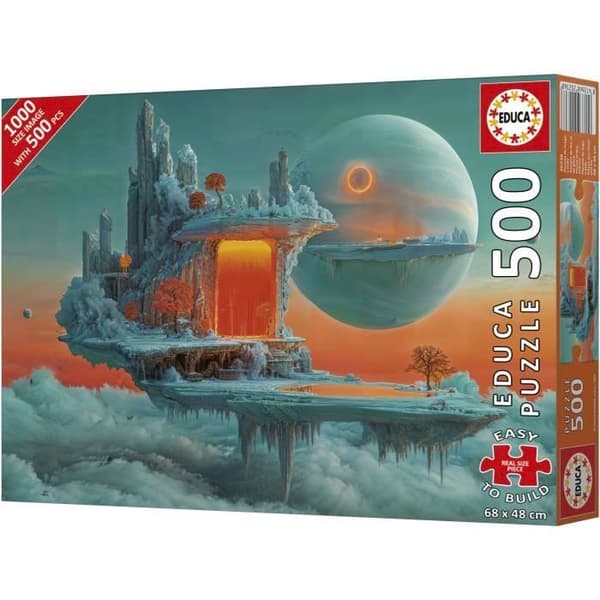 Pussel - EDUCA - Planeten Eld och Is - 500 bitar - 68x48 cm - från 10 år